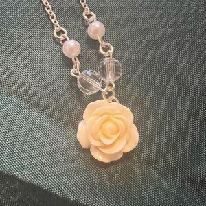 Light yellow young girls necklace chain with extension 15inches